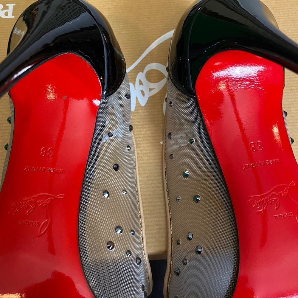 COPY - CHRISTIAN LOUBOUTIN Follies Strass Size 38 - Picture 10 of 14